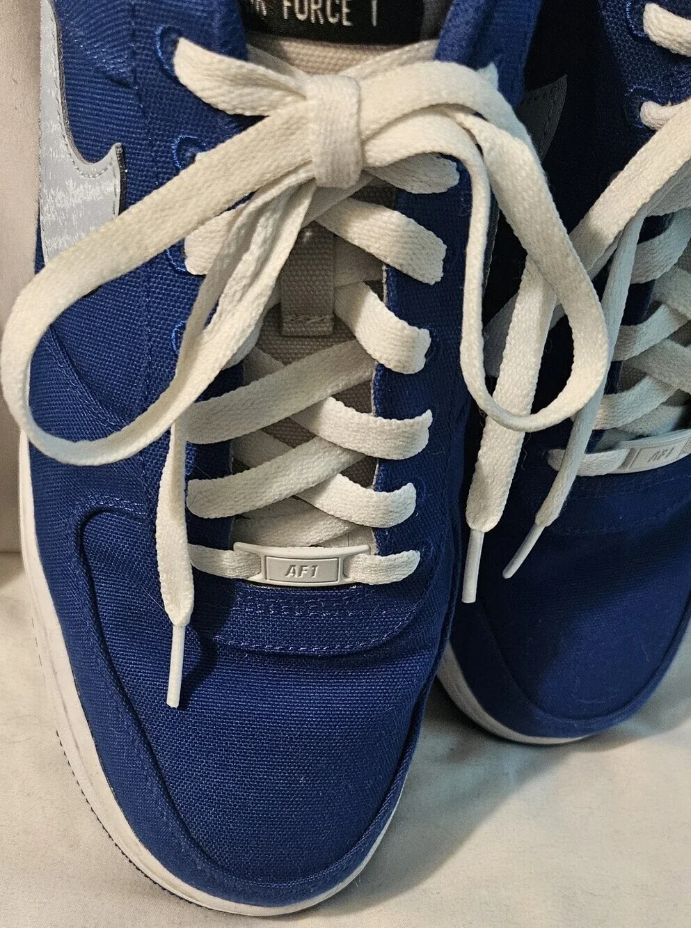 Nike Air Force 1 Royal Blue with White Swoosh Men's Size 10.5 Great Cond